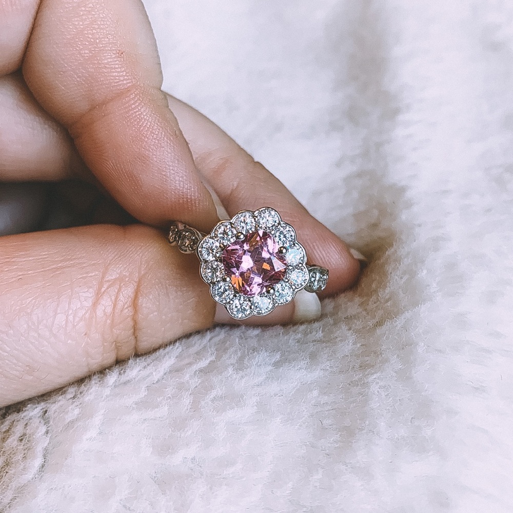 Pink Flower-Inspired Ring